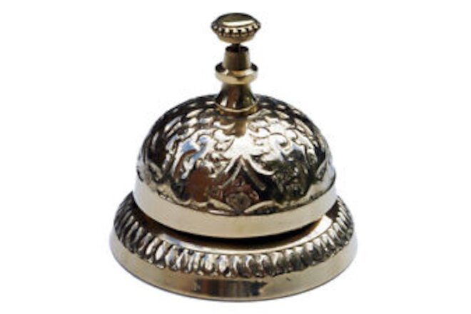 Antique Style Solid Brass Hotel Counter Desk Bell Ring For Service Call Bells