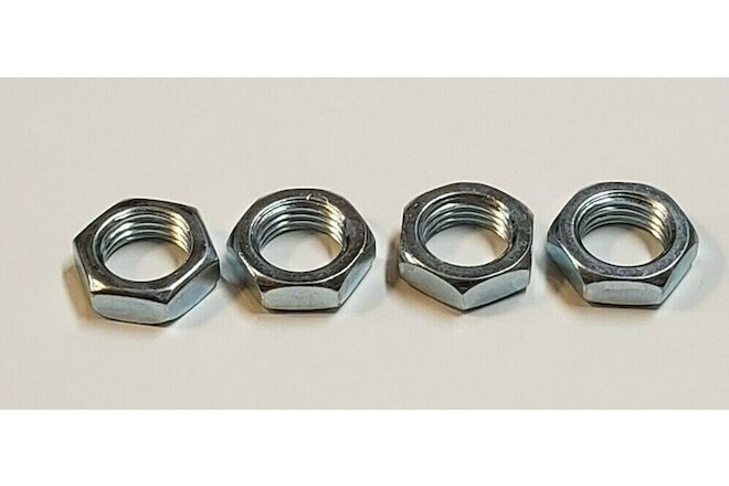SET OF 4 HEAVY STEEL HEX LOCKNUTS 1/4IP THREADS FOR 1/2" LAMP PIPE 57035J