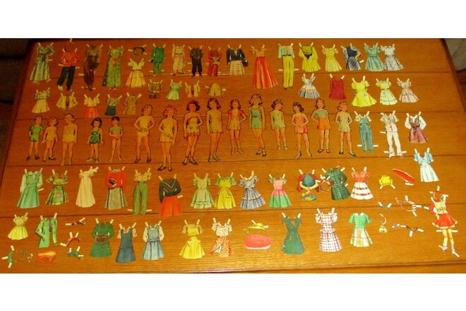 Vintage Paper Doll and Outfit Lot (75) W/15 Dolls & 60 Outfits   NICE!!!!     #3