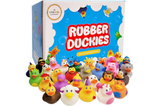 Assortment Rubber Duck Toy Duckies for Kids, Bath Birthday Gifts Baby Showers Cl