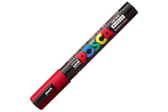 Uni Posca PC5M.14 Water-Based Paint Marker, Medium Point, Dark Red