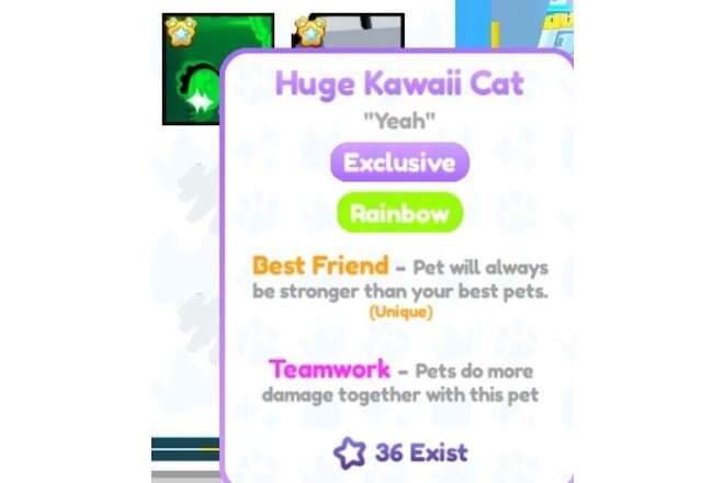 PET SIMULATOR X Rainbow Huge Kawaii Cat NEWW DROP!!🕐 (Cheap&Fast!)