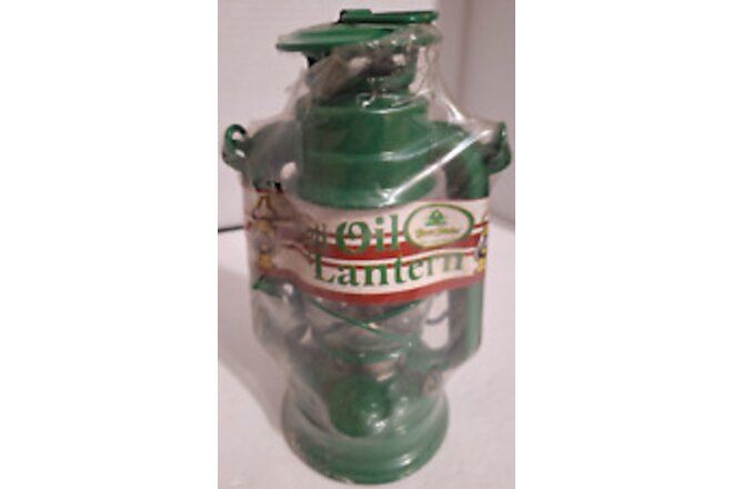Vtg Green Small Railroad Style Oil Lantern Home Styles by Hermitage Pottery 1998