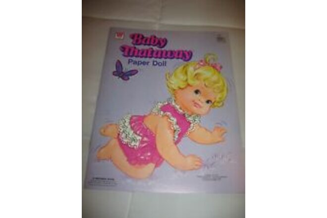 VINTAGE 1975 WHITMAN BABY THATAWAY PAPER DOLL BOOK MATTEL UNCUT NEW