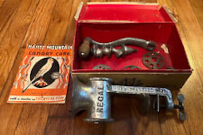 Antique REGAL Meat Grinder Made In USA, Mt. Joy PA, New Standard Corp.