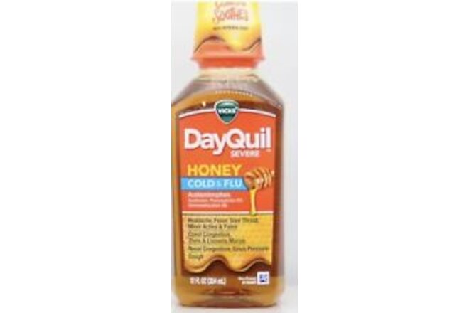 Vicks  Dayquil Liquid Severe Honey Cold & Flu 12 Fl Oz