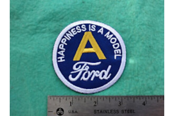 Happiness Is A Ford Model A Parts Service Dealer Uniform Patch
