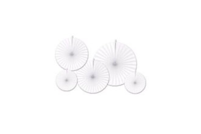 Beistle Accordion White Paper Fans