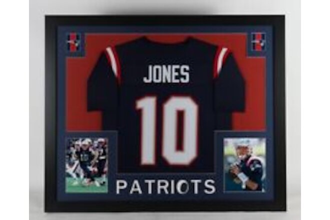 Mac Jones Jersey 35X43 Custom Framed Display  New England Patriots