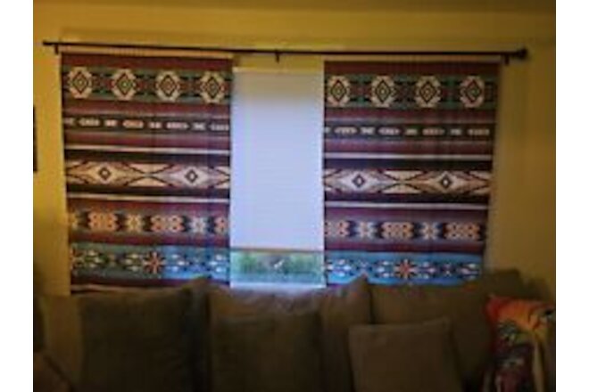 Decorative Curtins Large 2 Panels. New Western Theme  39x79