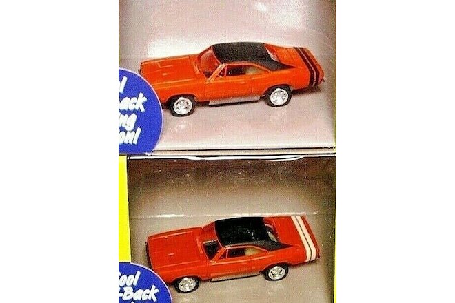 2x LIMITED EDITION - '68/69 Dodge Charger Orange/Black & Orange/White Fit Tjet
