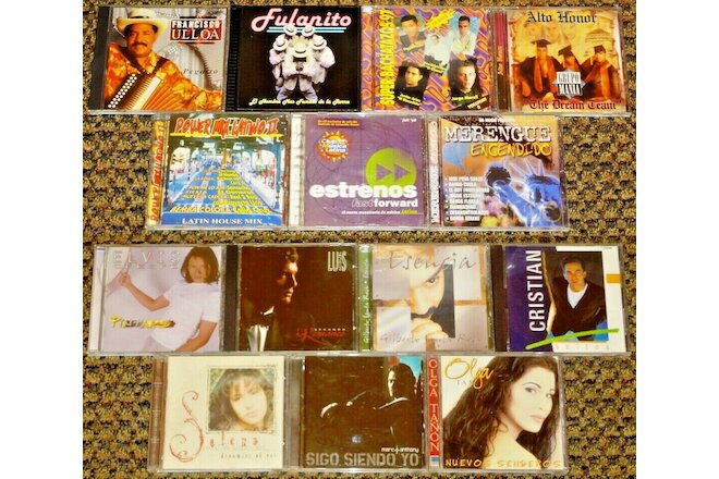 MUSICA LATINA CD LOT Selena Olga Tanon Luis Miguel Salsa Merengue Encendido
