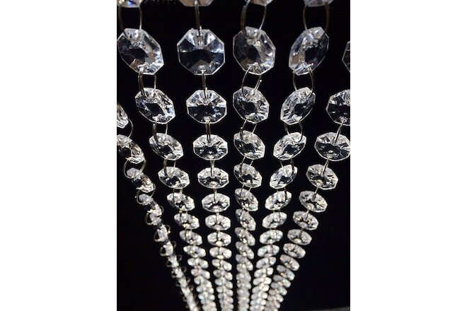30FT Acrylic Crystal Bead Chandelier Wedding Centerpiece Garland Chain Prisms