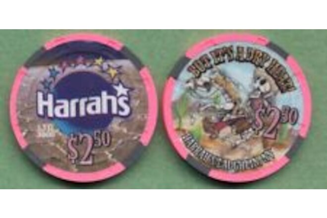 Harrah's, Laughlin NV $2.50 (BUT IT'S A DRY HEAT)  cowboy on horse  from  2006