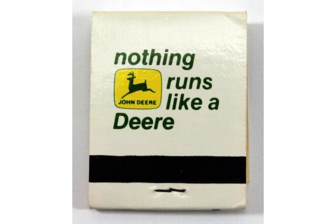 Lot of 2 Vintage John Deere Matchbooks Nothing Runs Like a Deer Stronghurst, ILL