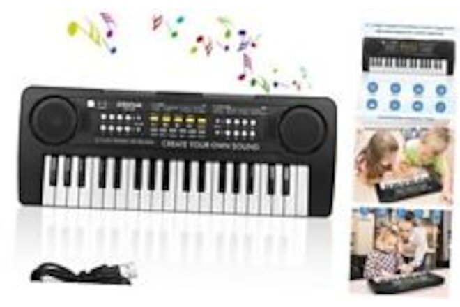 Kids Piano Keyboard, 37 Keys Electronic Piano for Kids Portable Multi-Function