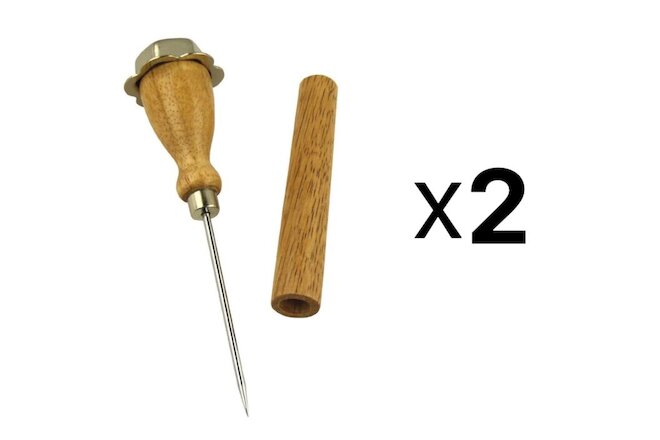 Norpro 7 ¼ in. Stainless Steel Ice Pick with Wood Handle and Sheath (Pack of 2)