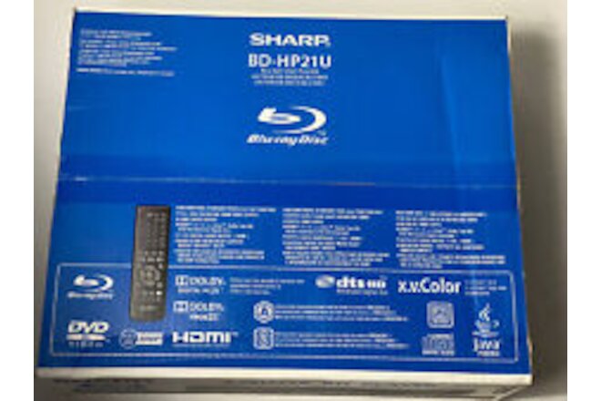 SHARP Blu-Ray DVD Disc Player HDMI BD-HP21U HDMI 1080P New Sealed Box