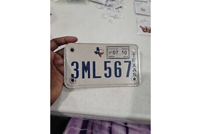 Motorcycle License Plate Texas Tag March 2007 Biker Man Cave Wall Decor ST2