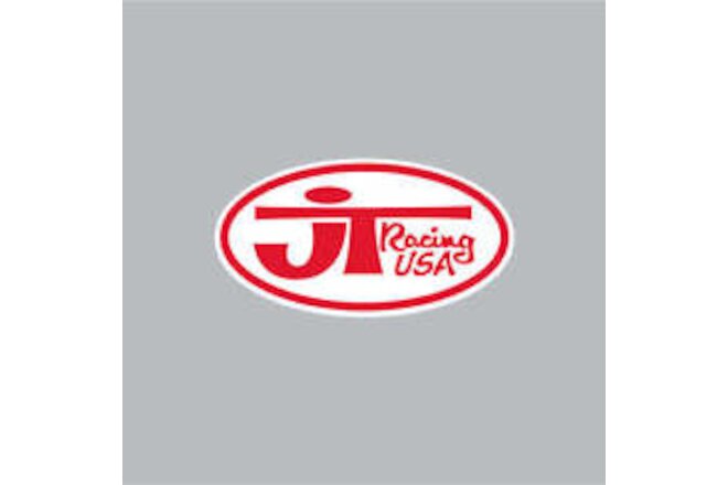 JT Racing - OVAL - Red & White decal