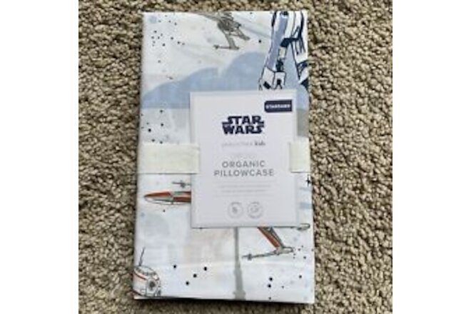 POTTERY BARN KIDS Star Wars Droid Organic Pillowcase - STANDARD - NEW