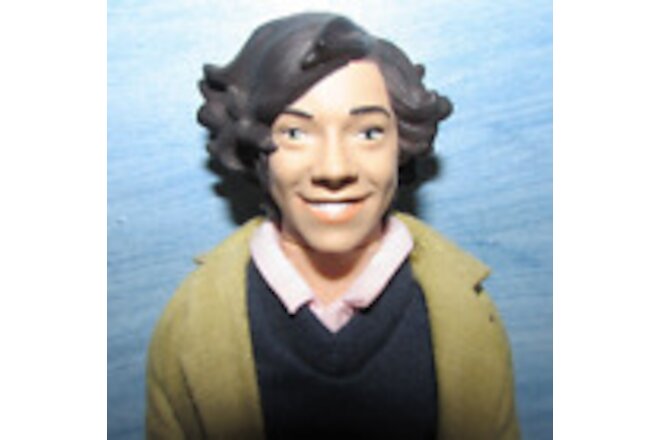 Harry Styles 1D Boy band Khaki Jacket Jeans Sweater collar Black hair Ken doll