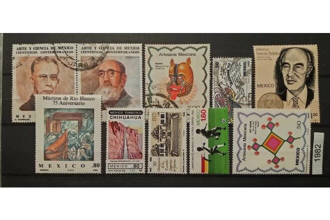 Mexico 1982 10 Stamp lot all different unused as seen, combine shipping