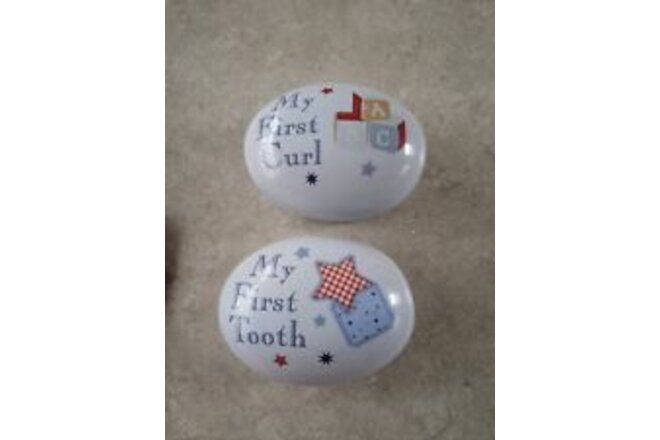 Baby's Keepsake Ceramic Eggs For a Curl & Tooth.           (44)