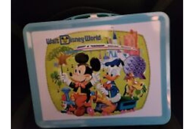 D23 Walt Disney World Resort "50th ANNIVERSARY" Lunch Box , Pins, Pennant,Record