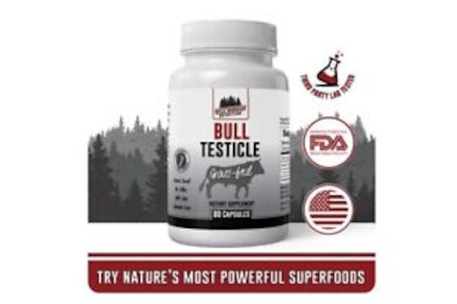 Bull: Grass-fed Beef Testicle (Orchic) | Wild Warrior Nutrition 90 Capsules