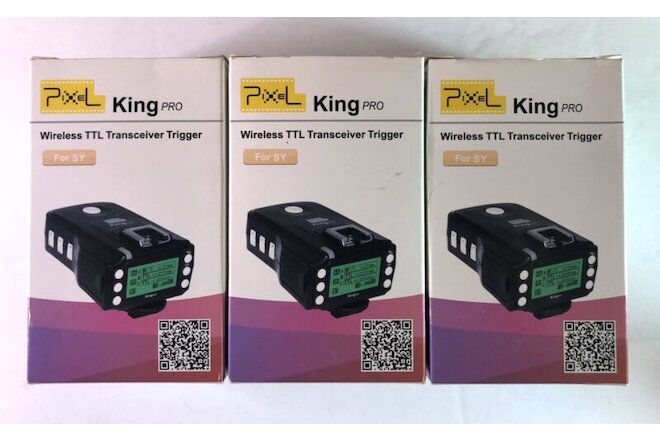 Lot Of 3 - Pixel King PRO Transceiver TTL for Sony Mirrorless Camera & DSLR