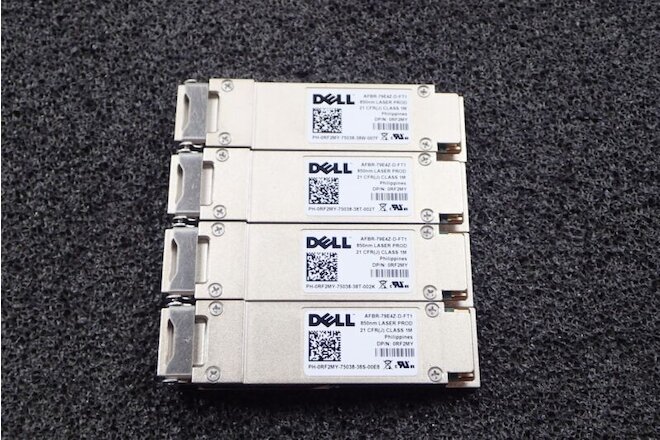 Lot 4 Genuine Dell RF2MY Force10 40Gb QSFP+ 850nm Transceiver GP-QSFP-40GE-1SR