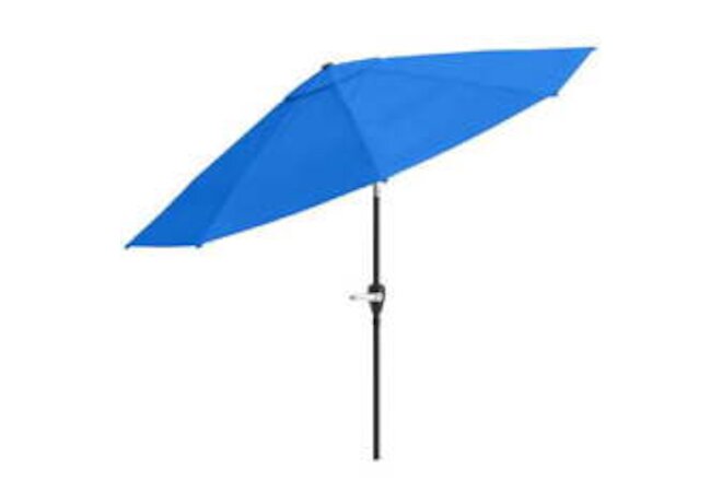 10ft Patio Umbrella Vented Canopy W/ Tilt (Brilliant Blue) Outdoor Shade & Cool