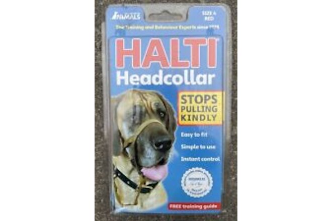 New Halti No-Pull Dog Collar Size 4 Red Great Dane, Rottweiler, Ridgeback
