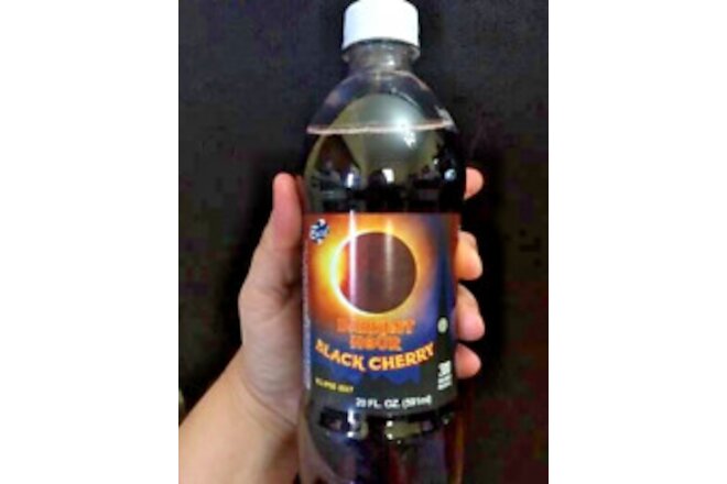 2024 Solar Eclipse  Darkest Hour Black Cherry Soda Bottle    20oz Plastic Bottle