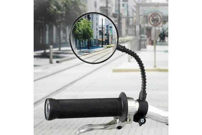 2x Mini Bicycle Rotaty Handlebar Glass Cycling Rear View Mirror for Road Bike US