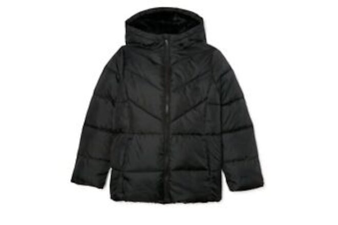 NWT Girls Sizes 6-6X, 7-8 Winter Jacket Bubble Puffer Coat Water Wind Resist FUR