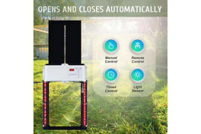 Automatic Chicken Coop Door w DC Motor Compatible w Solar Battery Power Supply
