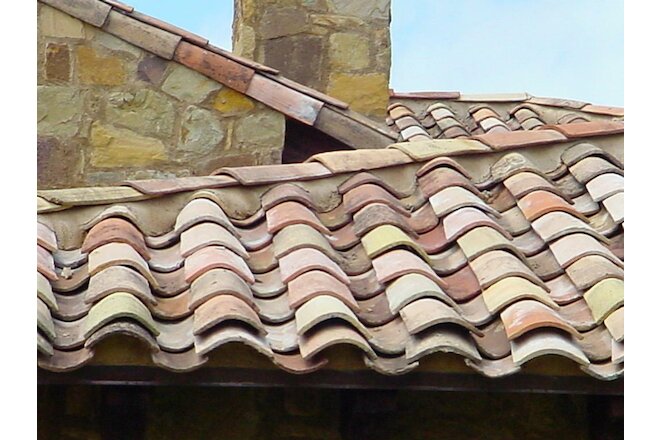 French antique clay roof tiles circa 1820 South of France