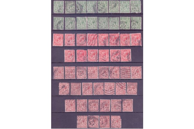 Great Britain Scott #s 159, 160 & 161 F-VF H set of 55 Used Stamps