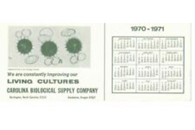 Ink Blotter - Carolina Biological Supply Co - Burlington, NC Gladstone, OR 70-71