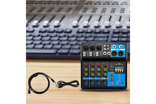 Bluetooth DJ mixer Sound Board Console System  Phantom Power  5-Channel 48V