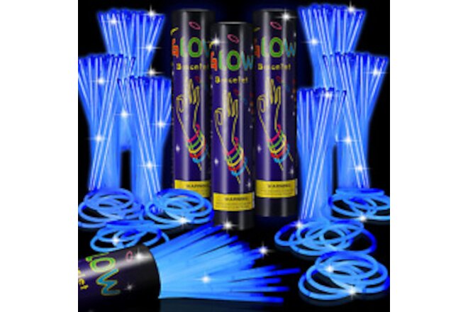 300 Pcs Glow Sticks Bulk 8 Inch Glow in the Dark Party Favors Neon Glow Brace...