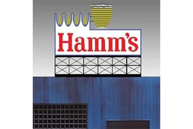 Micro Structures 883451 HO/O Hamm's Brewing Large Animated Neon Billboard