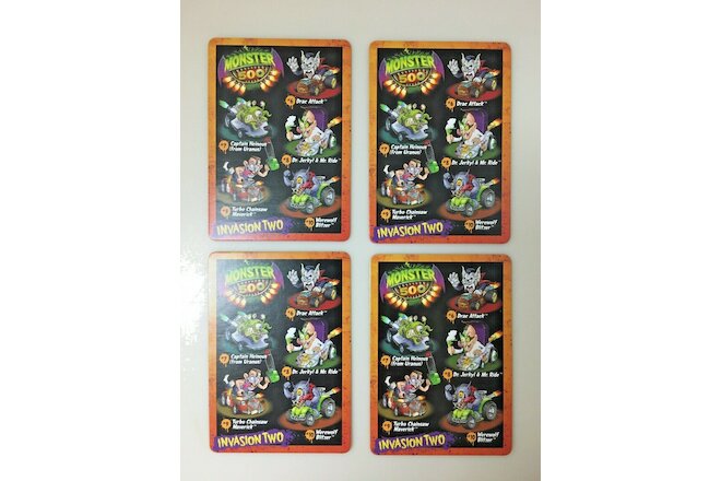 Monster 500 Promotional Card Lot of 4 cards Toys R Us Invasion Two Event  4 Same