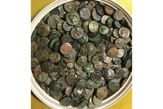 Lot of 3 Rare Genuine Ancient Greek bronze coins Mesembria Apollonia Maroneia