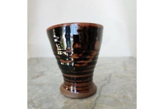 Ceramic Vase 5" Student Art Pottery Glazed Freeform
