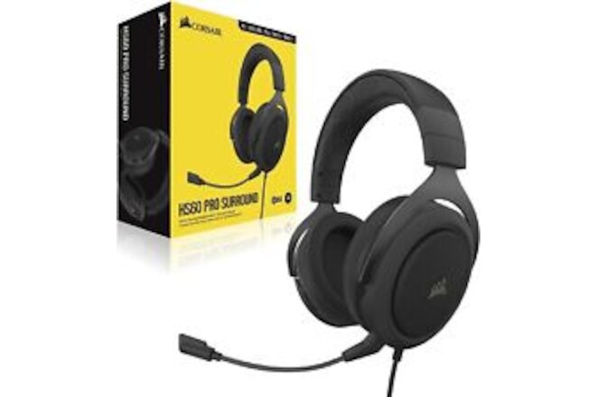 New Corsair HS60 Pro Surround Black Microphone Stereo Gaming Headset PC Mobile