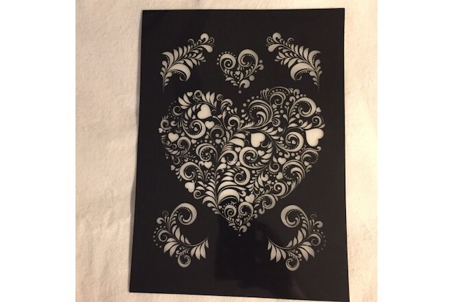 Next Style FX Fashion Art Fabric Screen Print Paisley Heart Sealed Lot Of  15
