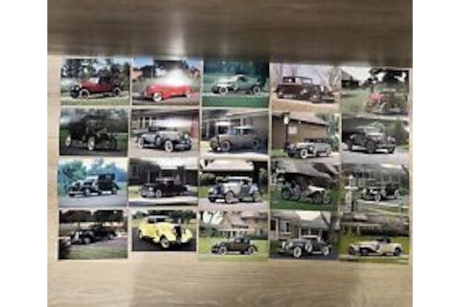 20 Vintage Automobile Classic Car Postcards Lot Auburn Model A Studebaker Stutz